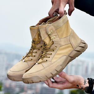 Botas <span class=keywords><strong>Cargo</strong></span> informales para hombre 2023, Botas de senderismo transpirables ligeras e impermeables a la moda, botas de cuero genuino - Product Image 5