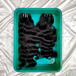 Extensiones de Cabello Humano Virgen Remy Indio Crudo, Tejido Doble a Máquina, Perm de Tamil Nadu, Todos los Colores Aptos, 45%+ 115g Estilo 2 - Product Image 1