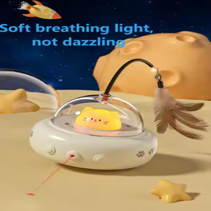 360 derece dönen LED lazer kedi oyuncak otomatik interaktif akıllı Pet oyuncak oynamak için dayanıklı PC malzemeden yapılmış - Product Image 4