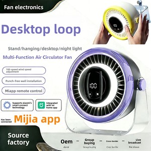 Ventilateur de circulation intelligent de bureau modèle 2026, contrôlé par application, 100 réglages de vitesse, fonctionnement silencieux, rechargeable par USB, batterie au lithium intégrée - Product Image 5