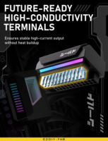 Adaptador EZDIY-FAB ATX de 24 Pines a 180 Grados con Espejo Infinito ARGB, Conector de Cable de Alimentación para Placa Base, Gestión de Cables para PC