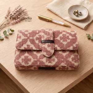 Cotton Block Print Clutch Zipper Closure <b>Small</b> Handmade Shoulder <b>Purse</b> Eco-Friendly Unisex - Product Image 5