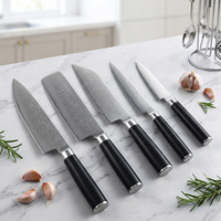 Couteau de chef de qualité supérieure avec manche G10, lame de 7,5 pouces, couteau Damas pour la découpe des aliments dans les restaurants, couteau de cuisine