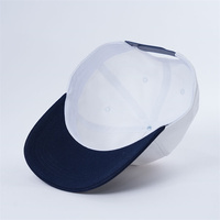 5 casquettes non structurées de panneau, petits chapeaux de style de bord de courbe avec la correction tissée