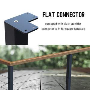 Palo per Ringhiera a Cavo 36x2x2 Pollici, Montaggio Superiore Fisso Pre-Forato, Palo Angolare in Acciaio per Ringhiera in Legno o Cemento - Product Image 2