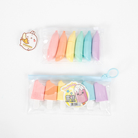 Ensemble de surligneurs pastel en forme de fruits mignons - 6 mini surligneurs colorés pour l'école et le bureau