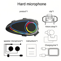 Microphone-haut-parleur sans fil pour casque, étanche IP65, stéréo HIFI, suppression du bruit, pour écouteurs, pour les trajets quotidiens en moto