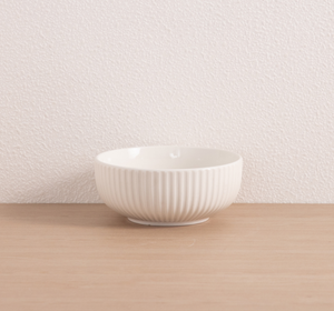 Service de vaisselle blanc texturé à côtes verticales, assiette, bol, tasse, soucoupe pour cuisine moderne, hôtel, restaurant, vente en gros - Product Image 4