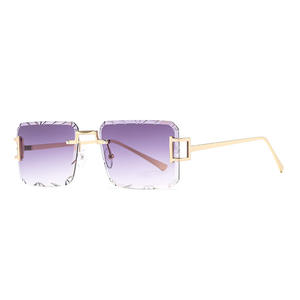 Lunettes de soleil Dlisha pour femmes, monture métallique sans cadre, verres PC UV400, légères, design carré, type 3, pare-soleil - Product Image 2