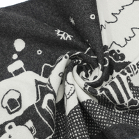 Écharpe en jacquard chaude et tendance pour l'hiver avec motif de logo personnalisé, écharpe en fausse laine