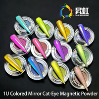 Poudre magnétique SH Super Nice effet chrome brillant, pigment aurora œil de chat cosmétique inorganique pour ongles, cuir et revêtements, gel de nail art
