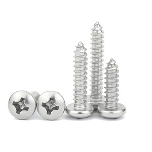 Chất lượng cao <span class=keywords><strong>SS</strong></span> kẽm mạ Pan đầu qua Tự Khai thác ỐC Vít-các loại kích cỡ cho gỗ, kim loại, nhựa - Product Image 1