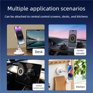 Press Twist 15W Fast Charging+360° <b>Rotation</b>+Removable Washable Gel+Detachable Magnetic Car Mount for Dashboard <b>Desk</b> Kitchen - Product Image 6