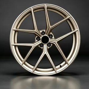 Jantes en alliage d'aluminium 5 branches finition bronze monobloc moulées pour la mise à niveau des voitures particulières Porsche, Benz, BMW – Jantes forgées - Product Image 2