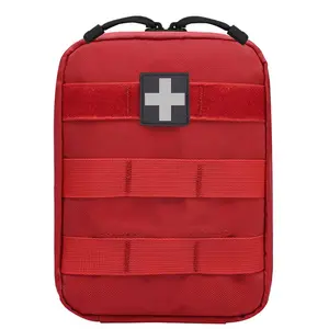 고품질 방수 900D 나일론 전술 레드 의료 허리 가방 Molle 파우치 작은 응급 처치 키트 가방