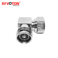 Connecteur coaxial RF en forme de L, prise femelle Mini Din 4.3/10 vers fiche mâle Mini Din 4.3-10, adaptateur coaxial à angle droit