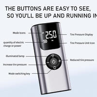 Gonfleur de pneus de voiture numérique portable et léger 12V, pompe à air USB avec batterie externe, rechargeable Type C, jauge de pression numérique ABS, rapide