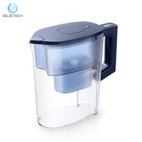 IRIS Waterfilterkan Grote capaciteit (3L) Digitale timer 3 universele filters inbegrepen Verwijdert chloor, zware metalen, smaak en geur