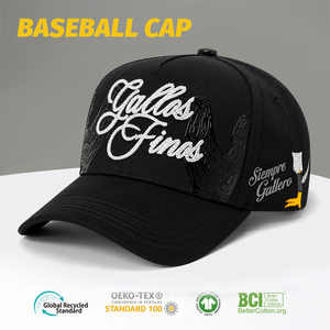 Gorra <span class=keywords><strong>de</strong></span> Béisbol Premium OEM ODM <span class=keywords><strong>de</strong></span> 5 Paneles <span class=keywords><strong>de</strong></span> Algodón con Bordado 3D en Relieve <span class=keywords><strong>de</strong></span> <span class=keywords><strong>Gallos</strong></span> Finos, Visera Curva, Estilo Urbano - Product Image 1