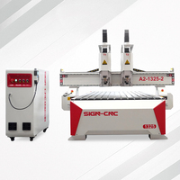 Máquina Fresadora CNC de Doble Cabezal de Precisión para Trabajar la Madera, Ideal para la Fabricación de Gabinetes de Madera, Corte de Acrílico para Publicidad en 3D