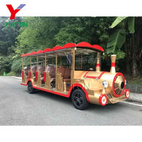 Train touristique électrique sans rails homologué CE pour l'extérieur, train de tourisme à une seule voiture pour les parcs touristiques