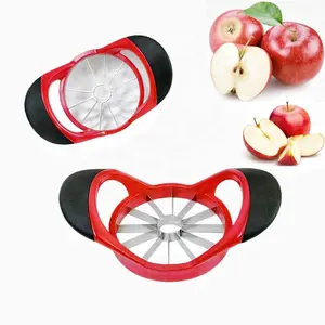 Aço inoxidável Apple Corer com borracha Handle Fruit Cutter Apple Slicer 12 lâminas afiadas Apple Corer Tool