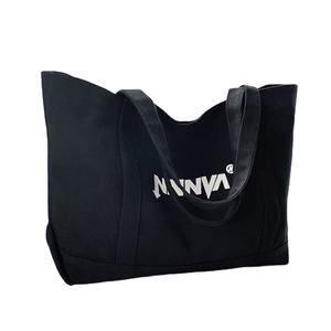 Besar Logo kustom cetak katun kanvas tas Tote Promosi perjalanan dan belanja tahan lama dapat dicuci dengan pola desainer lucu - Product Image 1