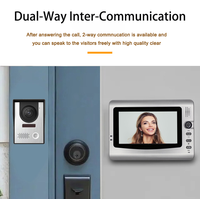 Interphone vidéo filaire 7 ''écran clé interphone vidéo système de contrôle d'accès sonnette caméra vision nocturne