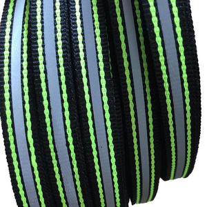 Correa de cincha reflectante de nailon colorido, cinta de tela de poliéster cosida para accesorios de ropa para mascotas al aire libre, cinturón reflectante - Product Image 5