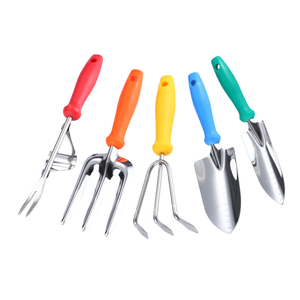 Juego <span class=keywords><strong>de</strong></span> herramientas <span class=keywords><strong>de</strong></span> jardinería <span class=keywords><strong>de</strong></span> acero inoxidable <span class=keywords><strong>de</strong></span> cinco piezas, <span class=keywords><strong>utensilios</strong></span> <span class=keywords><strong>de</strong></span> jardín, palas, gradas, palas, palas <span class=keywords><strong>de</strong></span> flores con mango <span class=keywords><strong>de</strong></span> plástico - Product Image 1