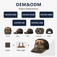 Gorras Trucker de Alta Calidad Estilo Western Vintage con Turquesa, Diseño de Herradura, 5 Paneles, Visera Plana, Malla Trasera, Ajustables y Bordado Personalizado