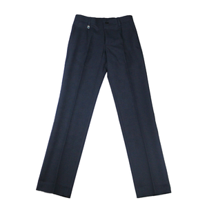 Pantalon de costume bleu marine en viscose/polyester pour garçons, uniforme scolaire personnalisé, avec ajusteur de taille, pantalon long - Product Image 1