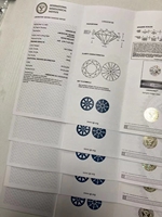 Diamant de laboratoire cultivé VVS1 VVS2 taille brillant rond 0,5 ct 1,0 ct 1,5 ct 2,0 ct 2,5 ct 3,0 ct couleur D E F avec rapport IGI