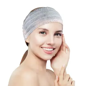 Bandeaux <span class=keywords><strong>de</strong></span> spa jetables en PP non tissé, doux et élastiques, imperméables et antistatiques, pour salon professionnel, maquillage et sauna - Product Image 5