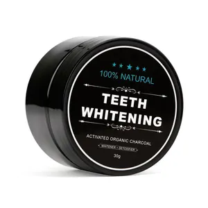 थोक कस्टम लोगो कार्बनिक टूथपेस्ट 30g लकड़ी का कोयला दांत Whitening पाउडर दंत लकड़ी का कोयला