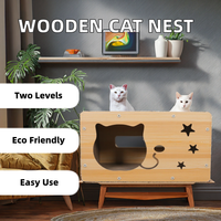 Griffoir pour chat moderne 2-en-1 avec logo personnalisé, grand format, écologique, en carton ondulé, lit pour chat, OEM ODM, meubles pour chat