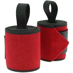 Bandes de maintien élastiques robustes de 18 pouces pour poignets, imprimées sur mesure, avec boucle de pouce renforcée pour la gym - Product Image 1