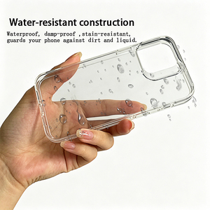 <span class=keywords><strong>Coque</strong></span> de téléphone transparente en TPU de luxe, anti-rayures, anti-jaunissement, idéale pour <span class=keywords><strong>iPhone</strong></span> 11 12 13 14 15 16 17 Pro Max Plus Air - Product Image 4