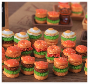 <span class=keywords><strong>Hamburger</strong></span> miniature réaliste en résine, jouets pour enfants, articles de restauration rapide, jeux de simulation, accessoires pour <span class=keywords><strong>maison</strong></span> de poupées, école maternelle - Product Image 3
