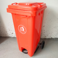 Pédale 120L Poubelle de haute qualité Poubelle de recyclage bon marché Poubelle à roulettes Poubelles en plastique basurero