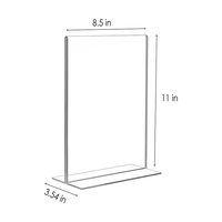 T-Form Schilder halter Benutzer definierte A3/A4/A5/A6 Desktop-Etikett Restaurant Menü Tischplatte Klar Acryl Plexiglas Schilder halter Displayst änder