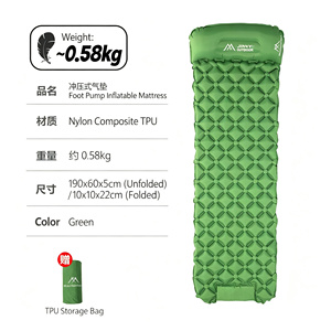 Air Mattress TPU Ultralight Folding Sleeping Pad with Foot Pump for Camping Hiking Tent - Product Image 4