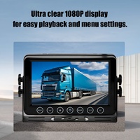 Monitor de Video LCD de 7 Pulgadas para Vehículos, Kit de Cámara de Reversa para Camioneta, Autobús, RV, DVR AHD de 1080P, Sistema de 2 Canales