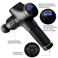Pistolet de Massage des tissus profonds, portatif, à 2021 °, avec Logo personnalisé sur écran LCD, Booster électrique, vibrations, Massage musculaire