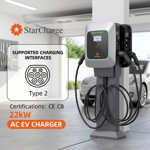 Estación de Carga Inteligente Starcharge Saturn de 44kW con Doble CA, IP55, IK10, 99% de Compatibilidad, para el Lugar de Trabajo y el Hogar - Product Image 1