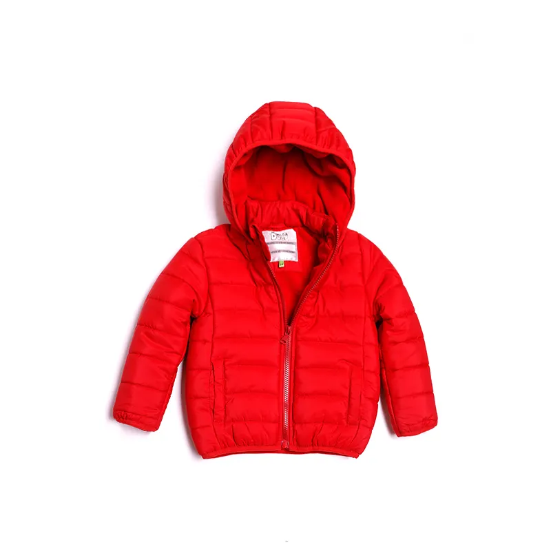 New Design Kids Fur Coats Girls And Boys Winter Bubble Trench Coats