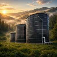 Usine de biogaz entièrement automatique : technologie de fermentation et d'extraction, cuve sous pression, moteur, capacité personnalisable, écologique, faible consommation
