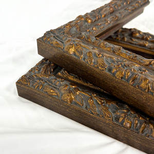 إطارات صور خشبية فاخرة عالية الجودة بتصميم عتيق، إطار صور ذهبي نحاسي فاخر - Product Image 2