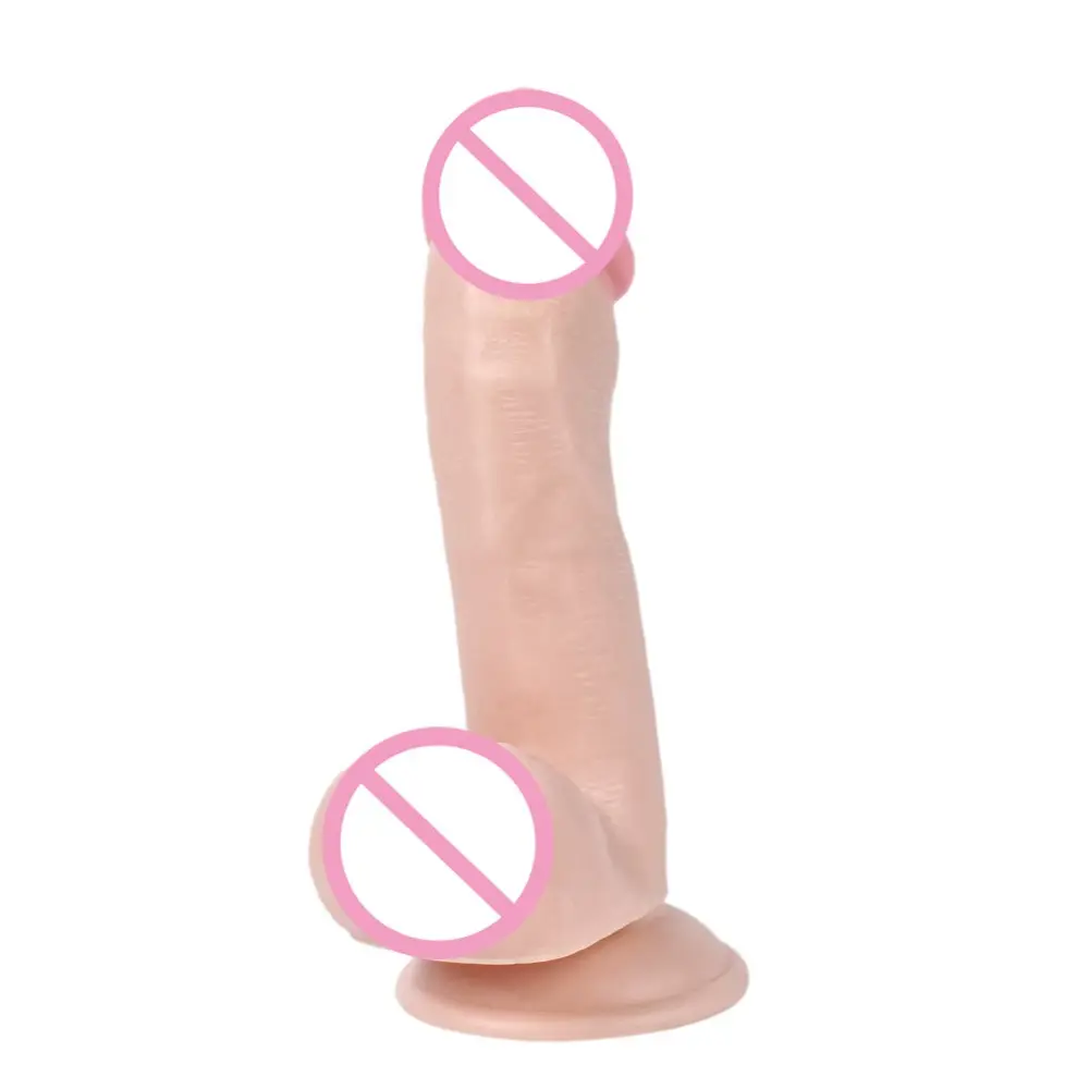 Xise 17Cm Classic Pvc Dildo Super Goedkope Realistische Dong Sex Toys Plastic Penis Voor Vrouwen