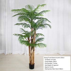 Wangzu Bonsaï artificiel <span class=keywords><strong>Phoenix</strong></span> Loureirii à tronc robuste en PVC, aspect peau de bananier naturelle, plante verte pour intérieur et extérieur, pour aménagement paysager - Product Image 5